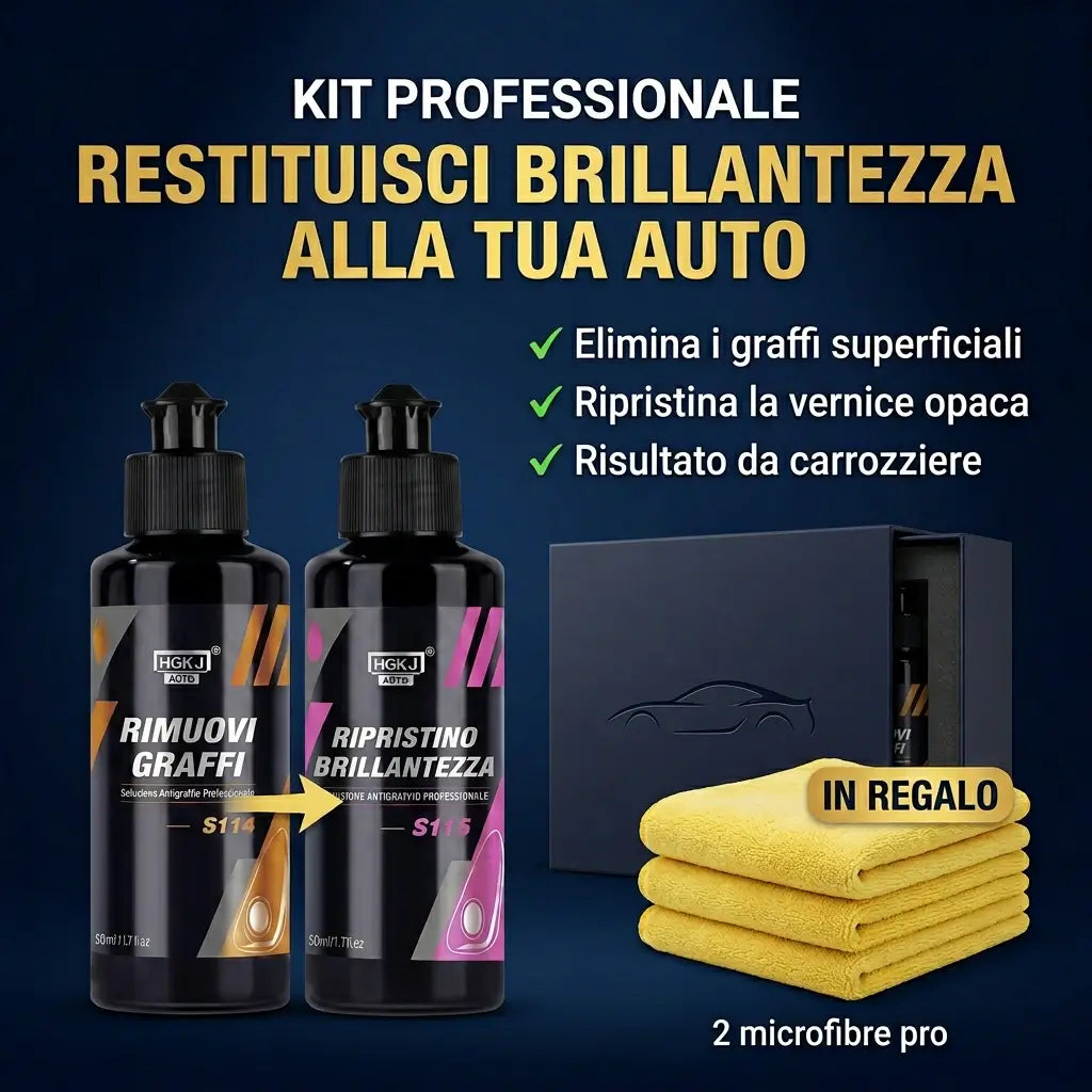 Kit Rimuovi Graffi Pro — Trattamento 2 in 1