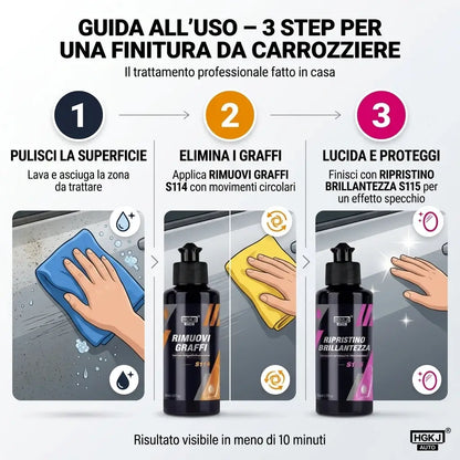 Kit Rimuovi Graffi Pro — Trattamento 2 in 1